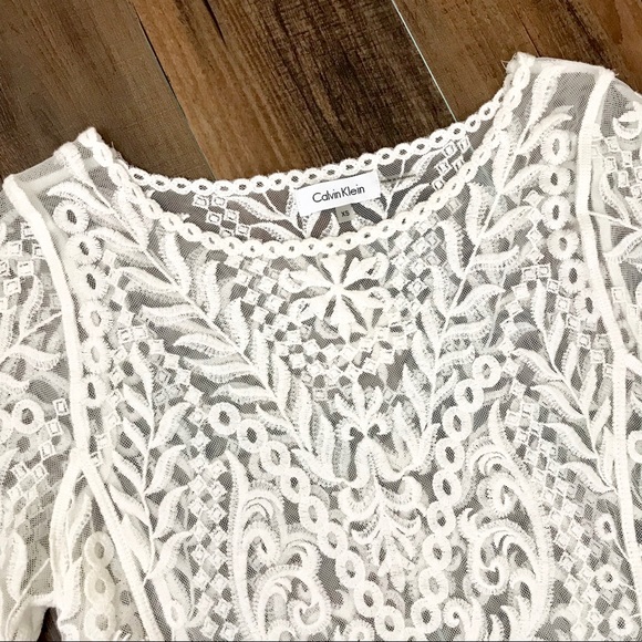 Calvin Klein Tops - ** Calvin Kline ** lace long sleeve top